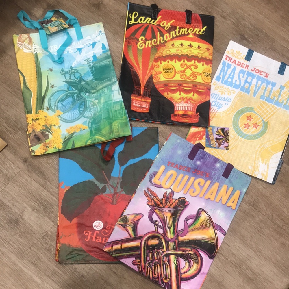 Trader Joe’s reusable state bags NWT